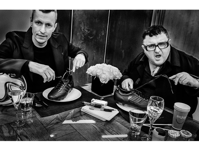Lanvin’s Lucas Ossendrijver and Alber Elbaz shot by Max Vadukul