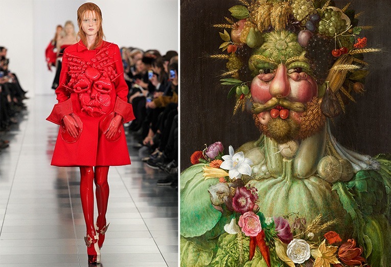 Left: Margiela, right: Vertumnus by Giuseppe Arcimboldo