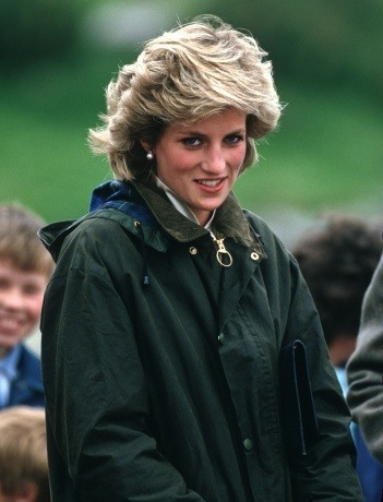 Princess Diana in a Barbour jacket